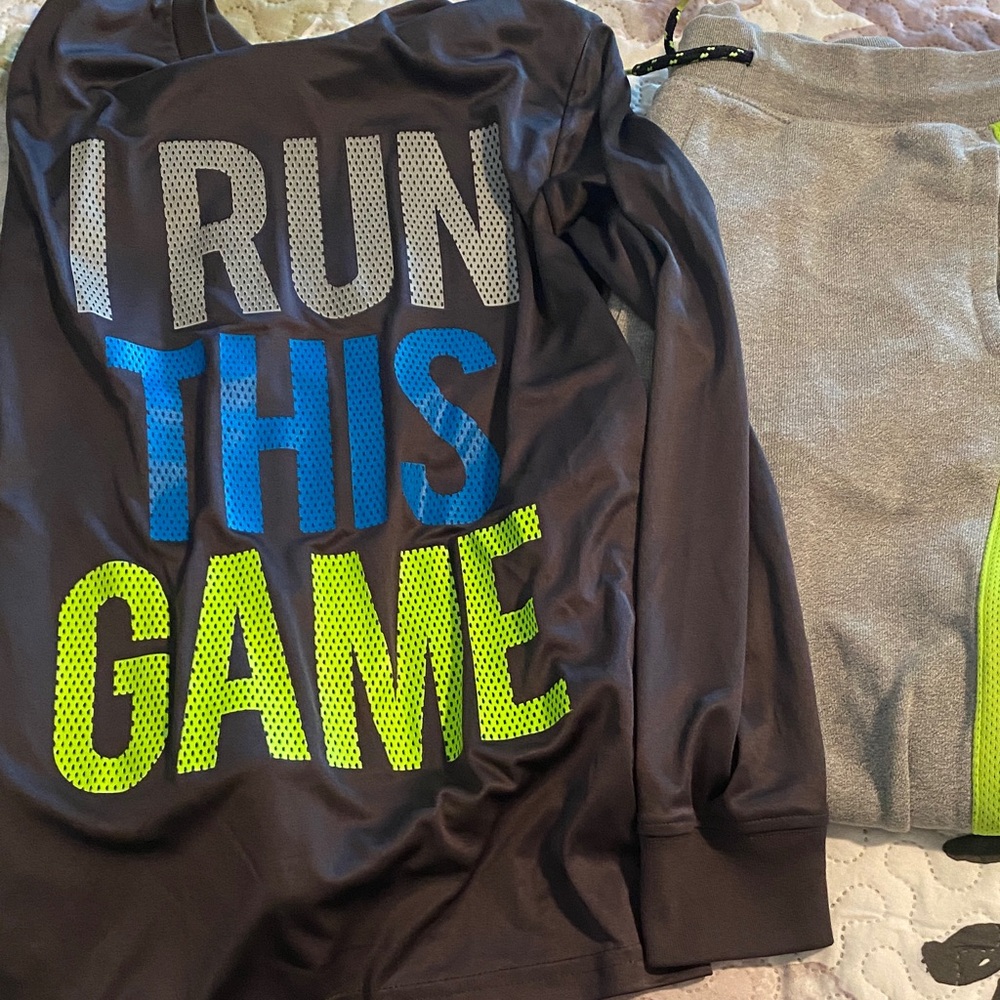 GAP Kids jogger and shirt set.